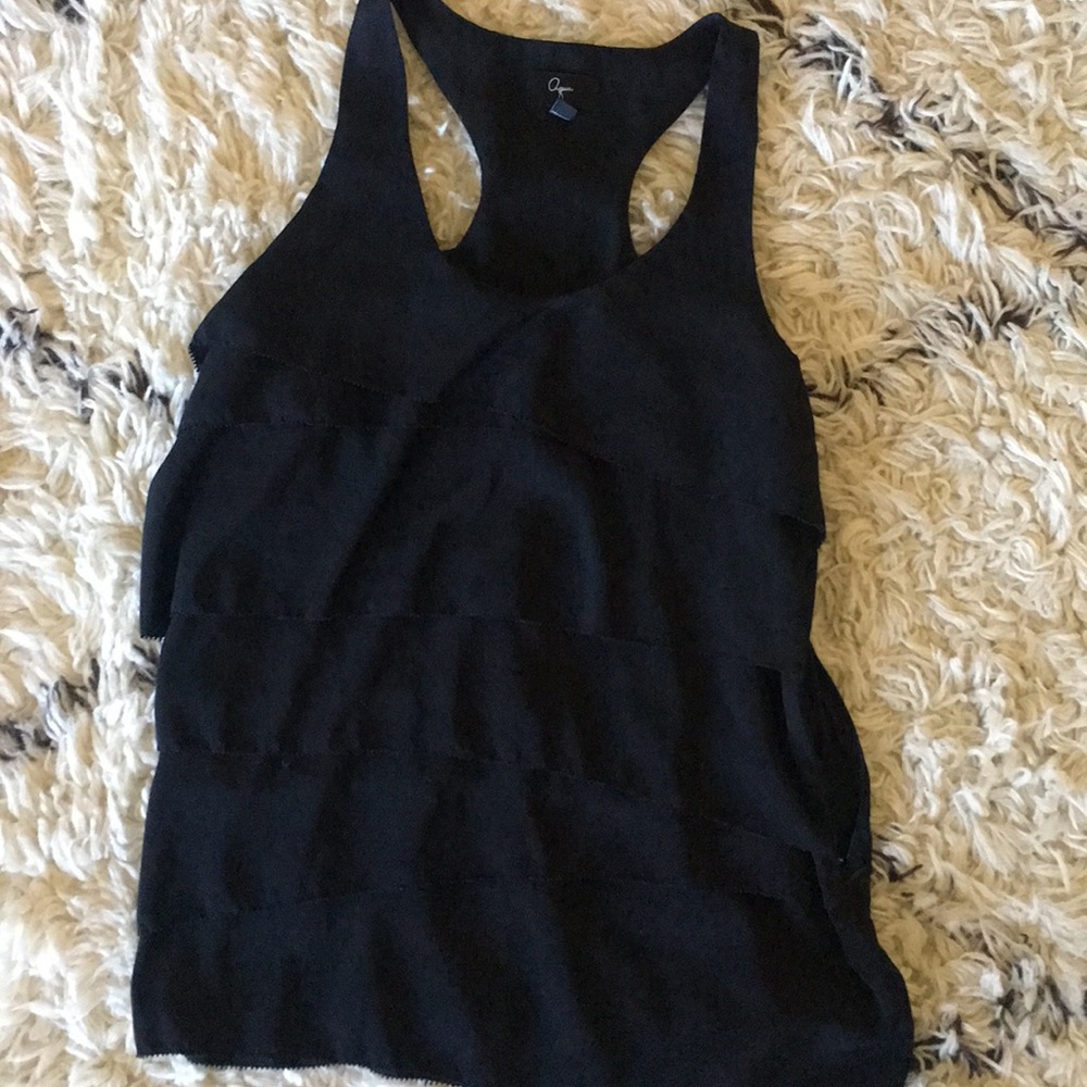 Aqua black tank top